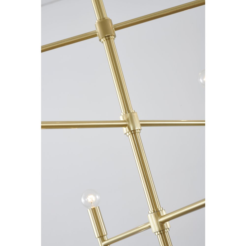6-Light 3-Tier Chandelier In a Satin Gold Finish