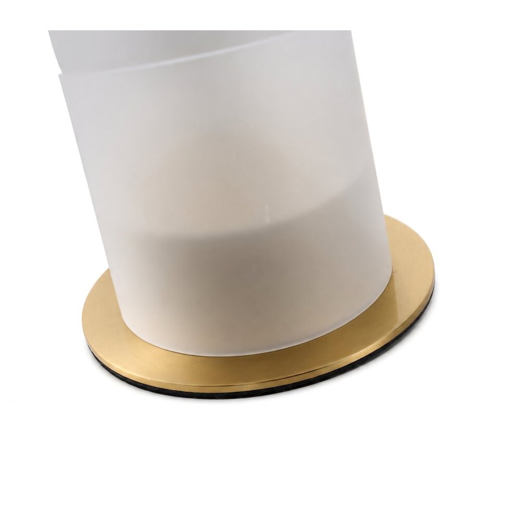 1-Light White Frosted Glass Table Lamp With A Clear Glass Shade