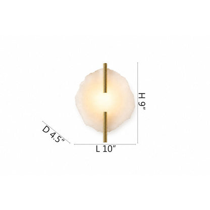 1-Light Brass Wall Sconce With A Natural Alabaster Accent