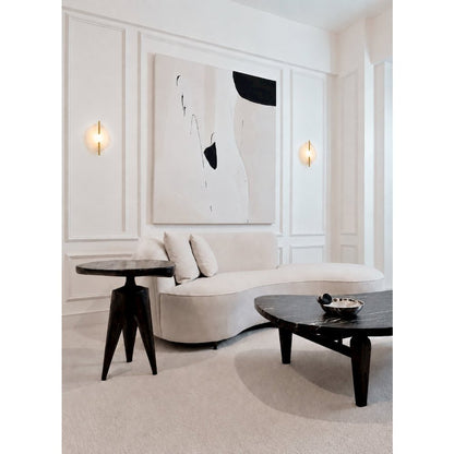1-Light Brass Wall Sconce With A Natural Alabaster Accent