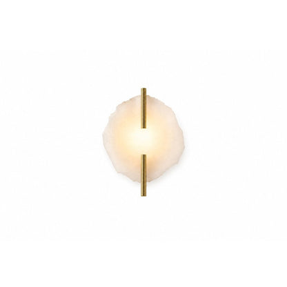 1-Light Brass Wall Sconce With A Natural Alabaster Accent