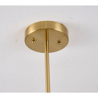 7-Light Brass Chandelier With Natural Alabaster Accents