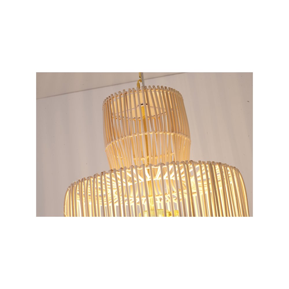 Bethel International Chandelier in Natural White Color