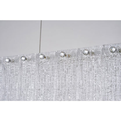 1-Light Chrome LED Chandelier With Clear Crystals