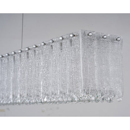 1-Light Chrome LED Chandelier With Clear Crystals