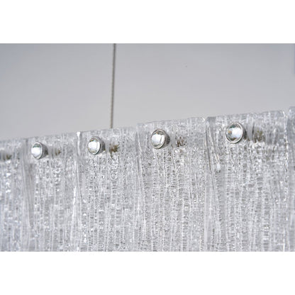 1-Light Chrome LED Chandelier With Clear Crystals