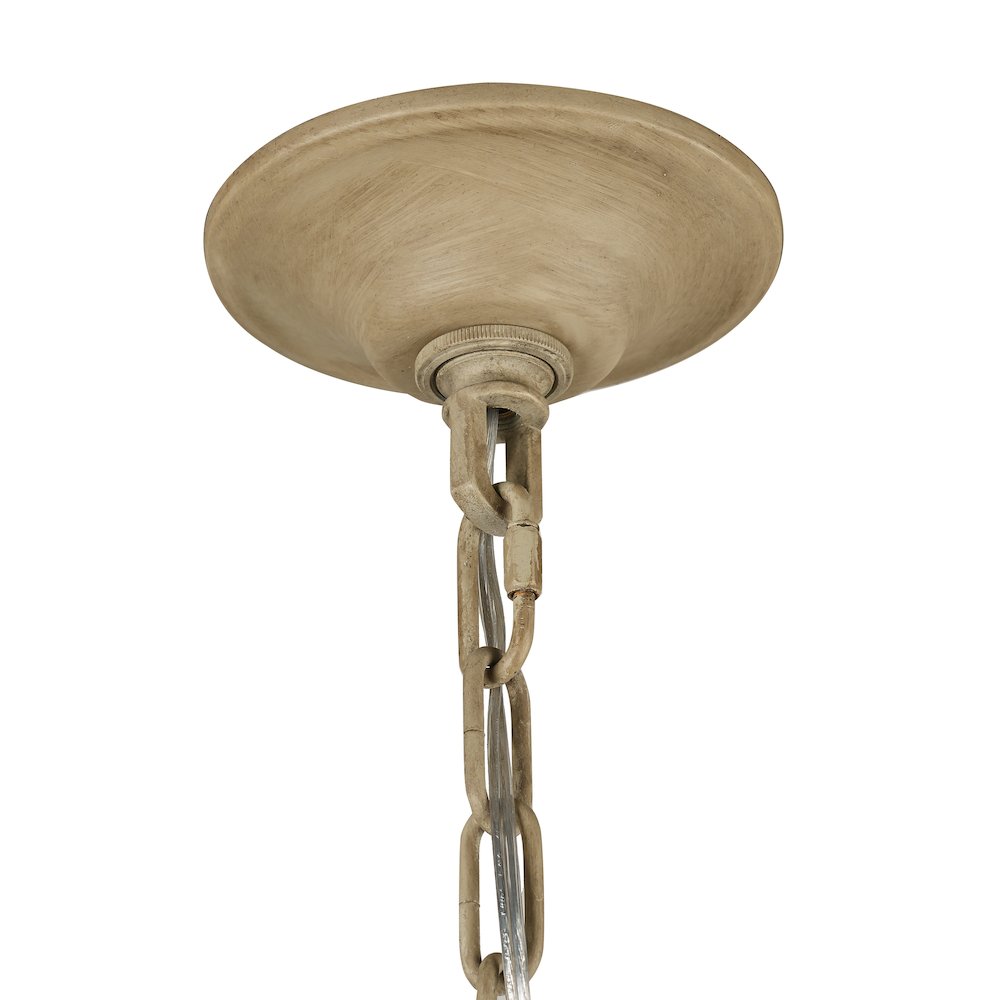 9-Light Faux Brown Antler Chandelier