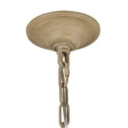 9-Light Faux Brown Antler Chandelier