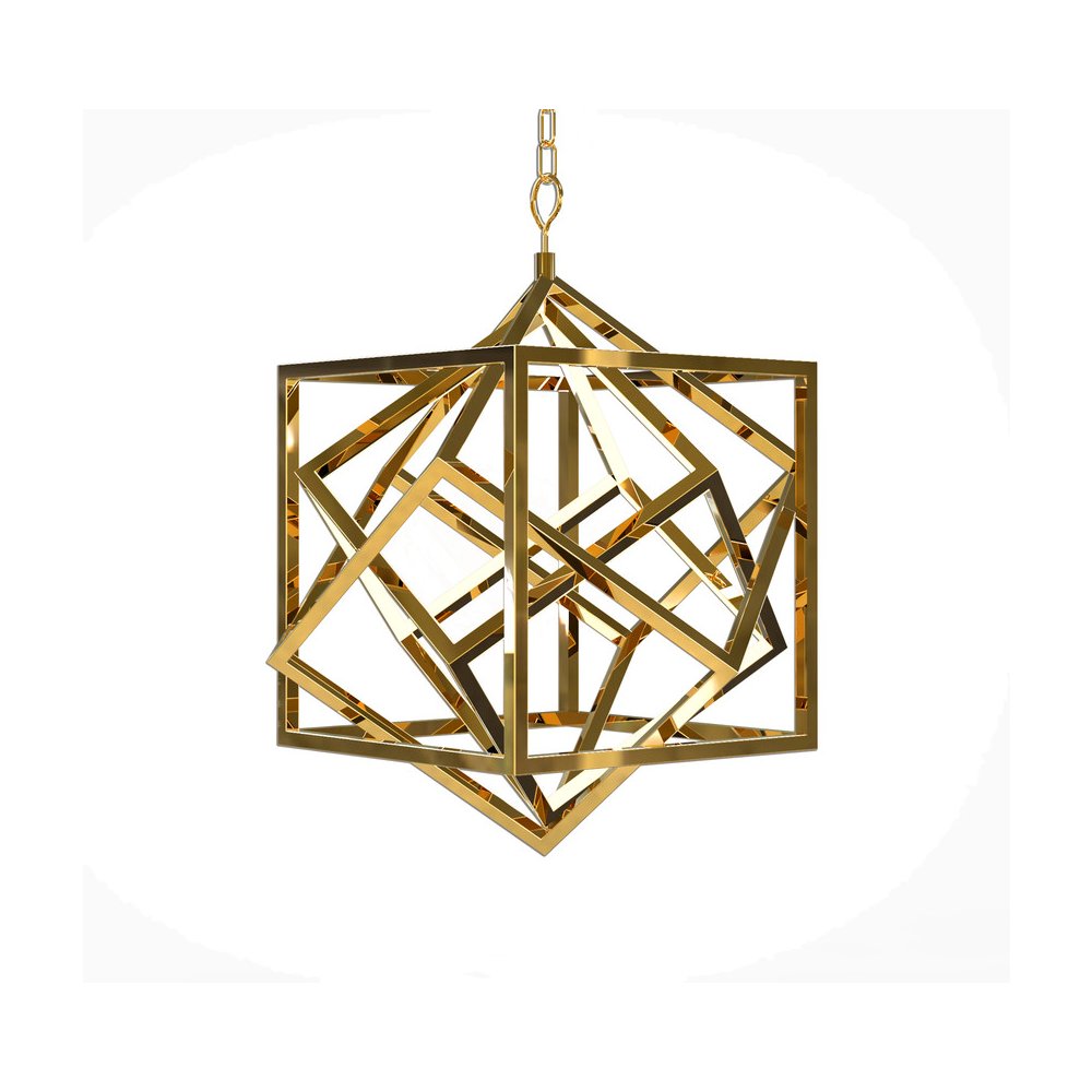 36-Light Gold LED Chandelier With White Acrylic Diffusers