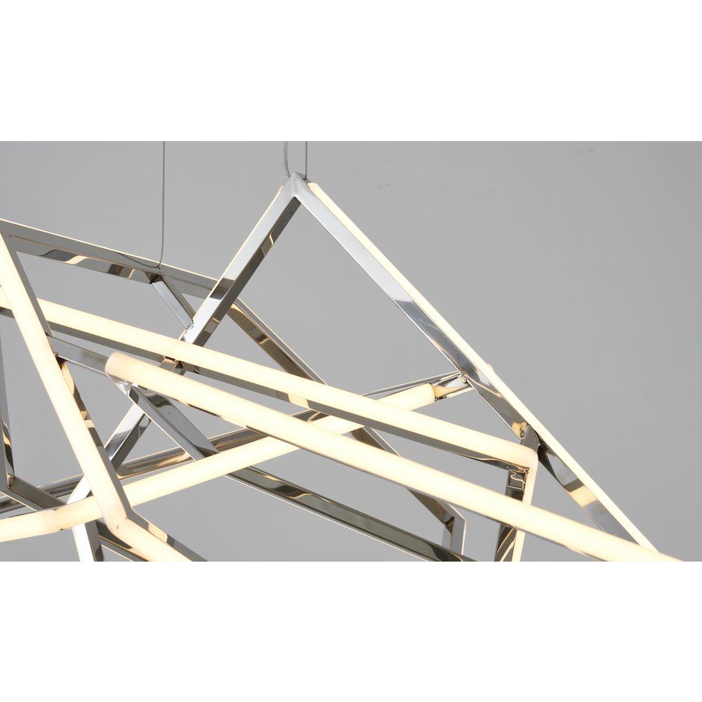 25-Light Chrome Stainless Steel LED Chandelier With White Acrylic Diffusers