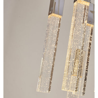 41-Light Chrome Chandelier With A Clear Bubble Crystal