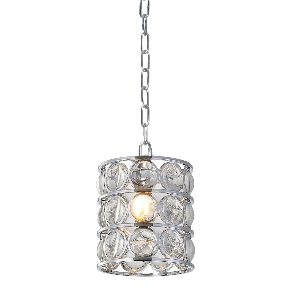 Bethel International Single Pendant Lighting in Chrome Color