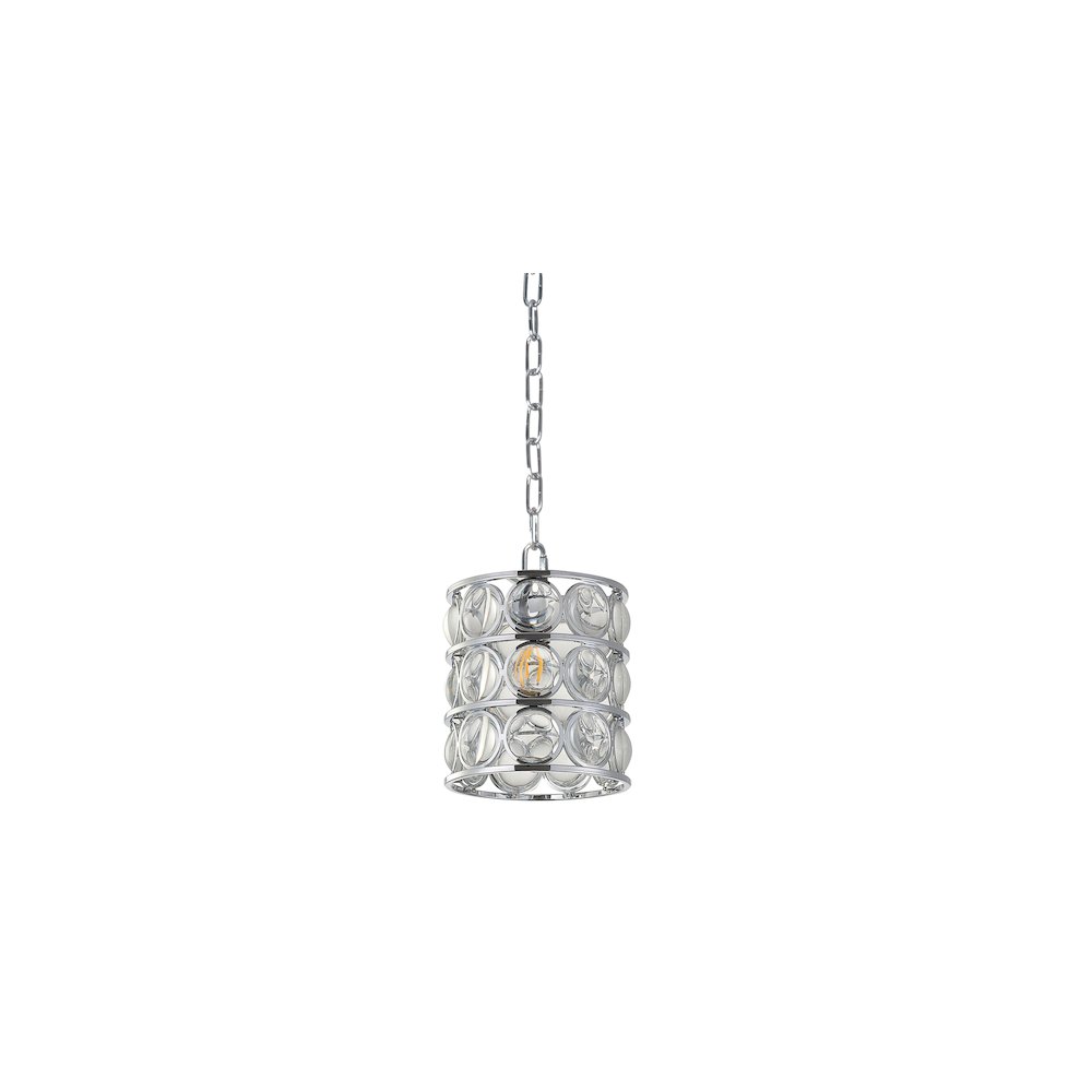 Bethel International Single Pendant Lighting in Chrome Color