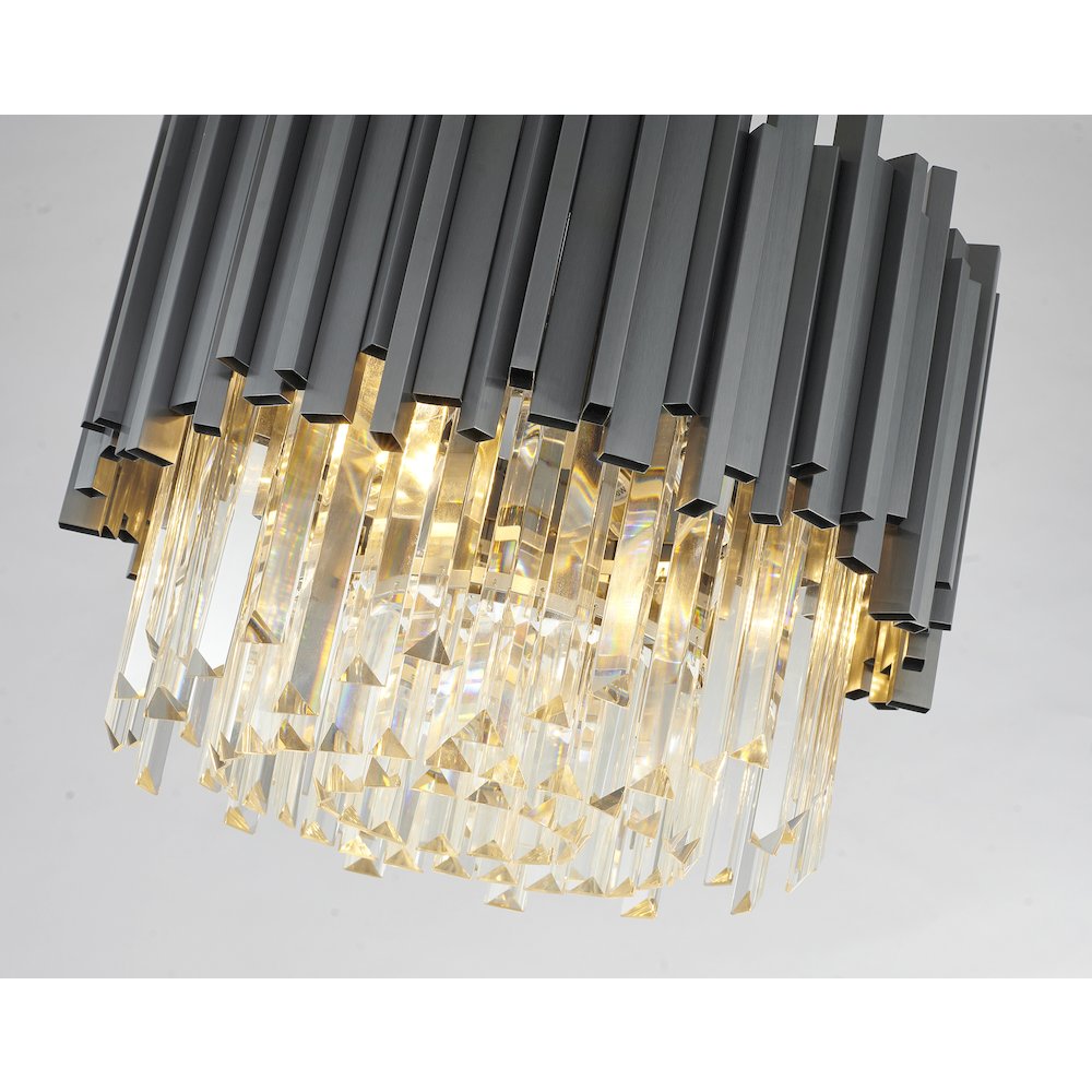 Bethel International Chandelier in Silver Color