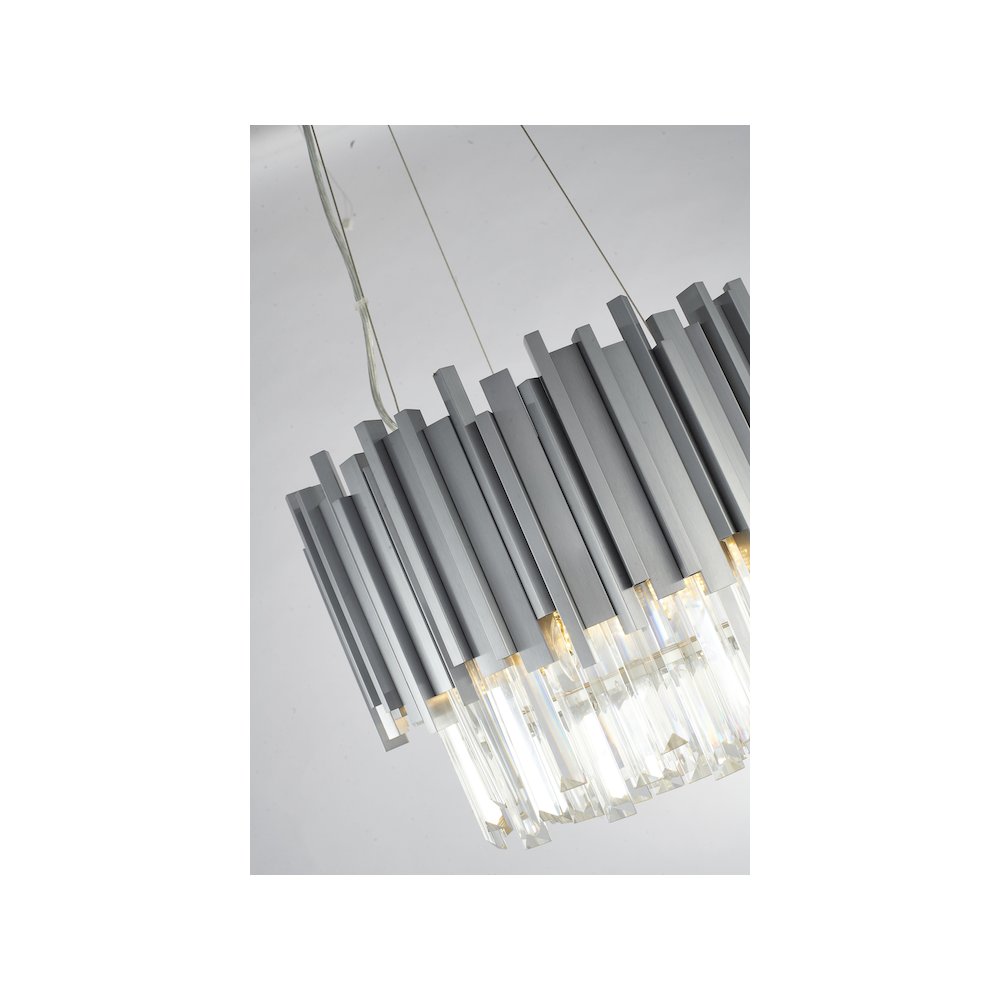 Bethel International Chandelier in Silver Color