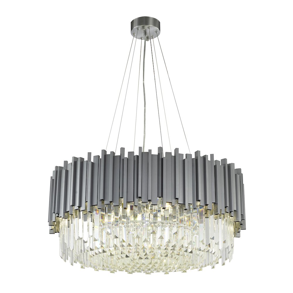 Bethel International Chandelier in Silver Color