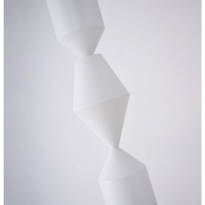 1-Light White Iron Floor Lamp With A White Acrylic Shade