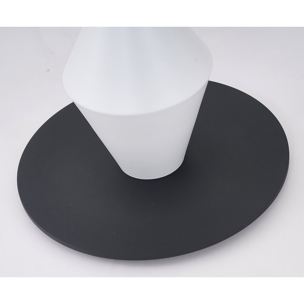 1-Light White Iron Floor Lamp With A White Acrylic Shade