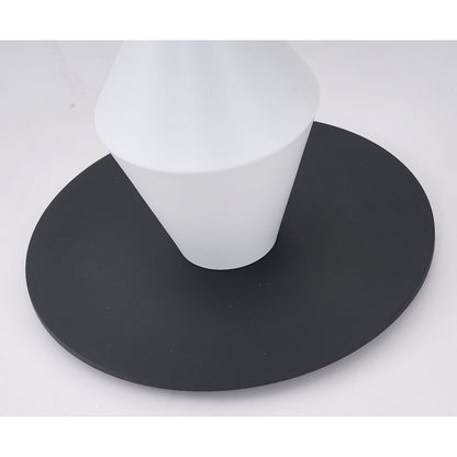1-Light White Iron Floor Lamp With A White Acrylic Shade