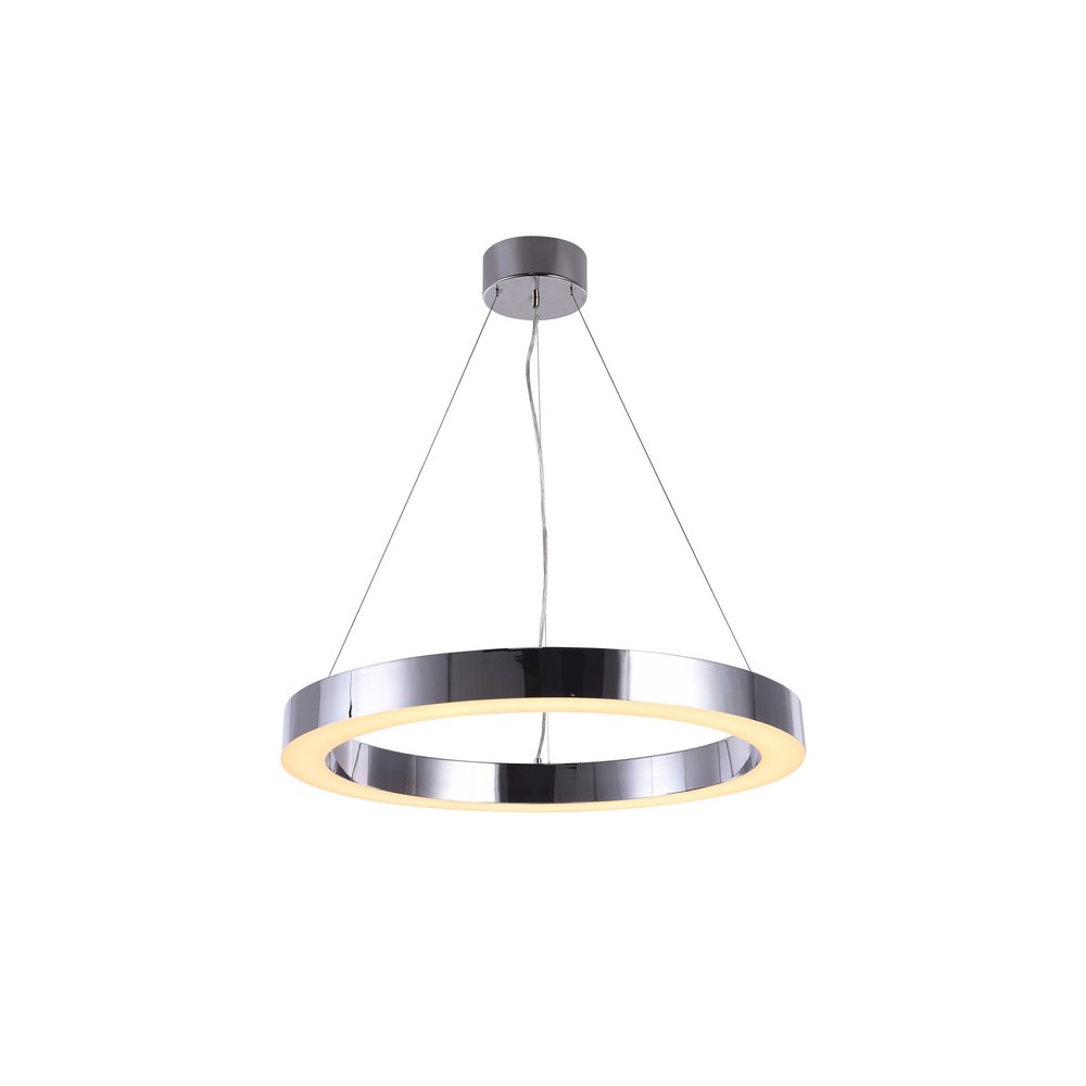 1-Light Chrome LED Halo Ring Chandelier