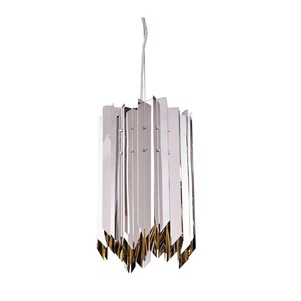 Bethel International Single Pendant Lighting in Chrome Color