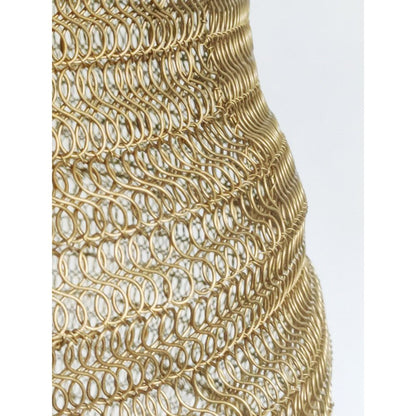 1-Light Gold Pendant With A Chain Basket Shade