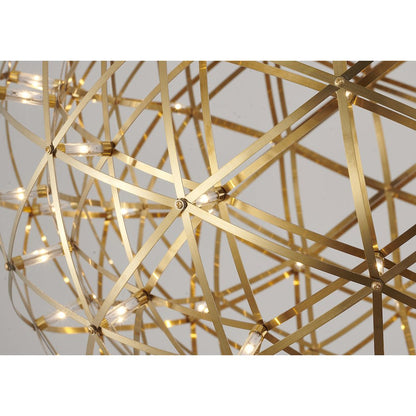 92-Light Gold Stainless Steel LED Chandelier
