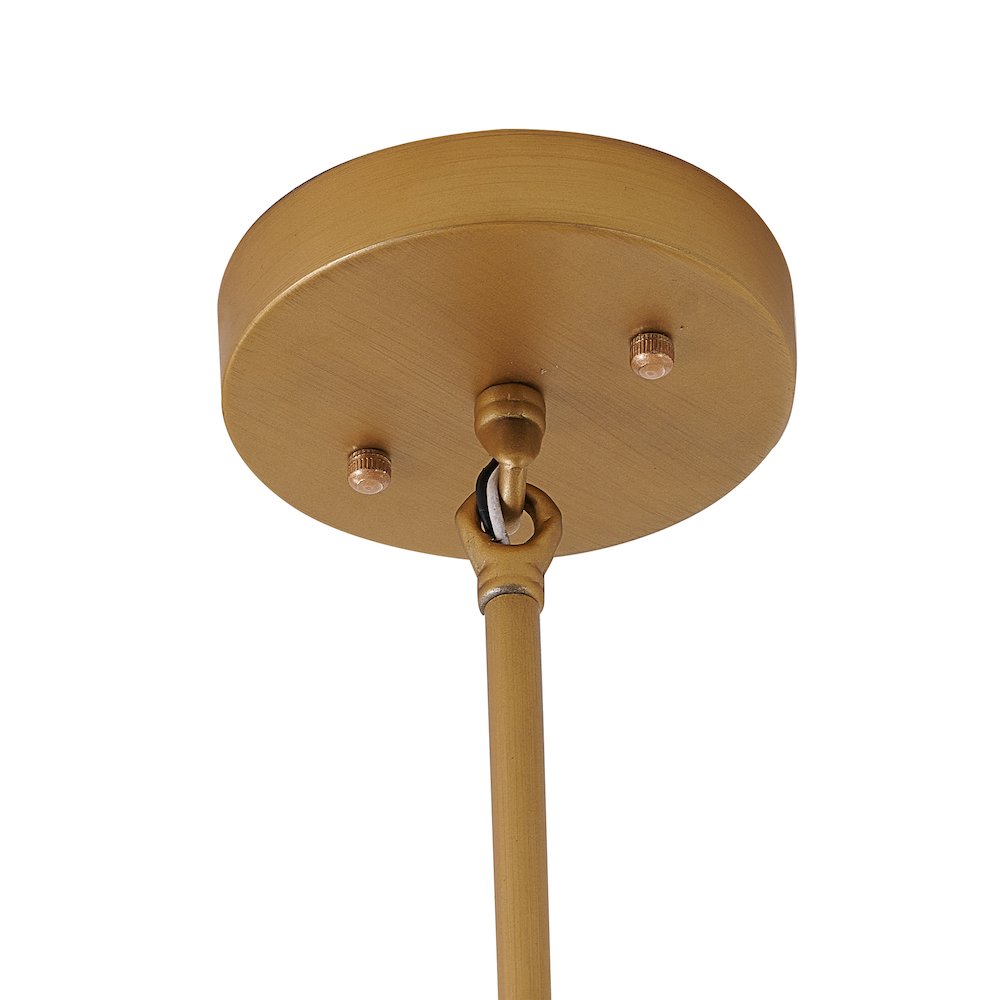 1-Light Brass Outdoor Pendant With A Clear Glass Shade