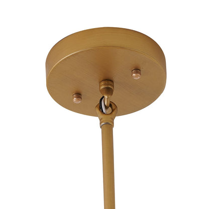 1-Light Brass Outdoor Pendant With A Clear Glass Shade