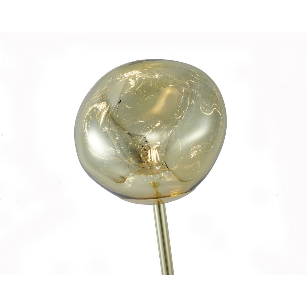 1-Light Gold Floor Lamp With An Acrylic Shade