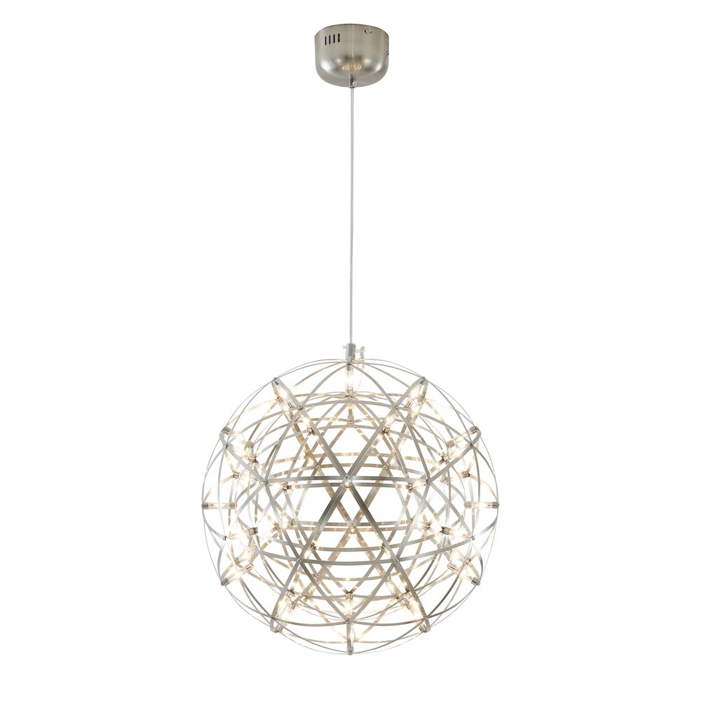 42-Light Satin Nickel Stainless Steel LED Chandelier