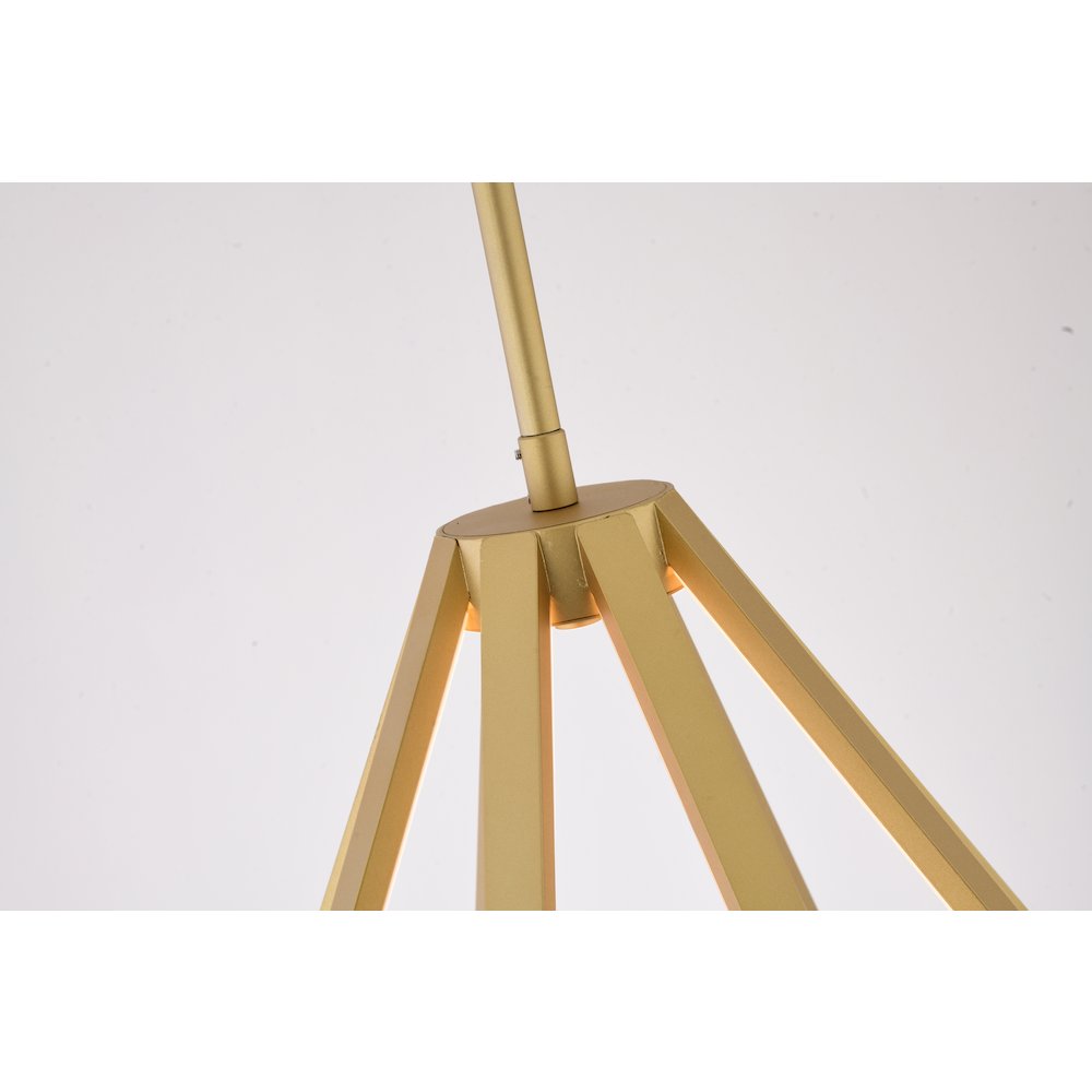 8-Light Gold Metal LED Chandelier With Silicone Diffusers