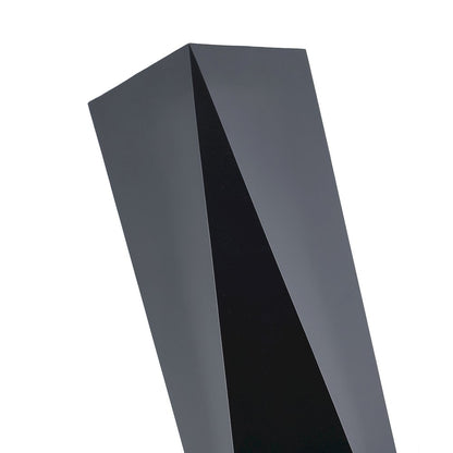 1-Light Black Stainless Steel LED Floor Lamp With A White Acrylic Shade