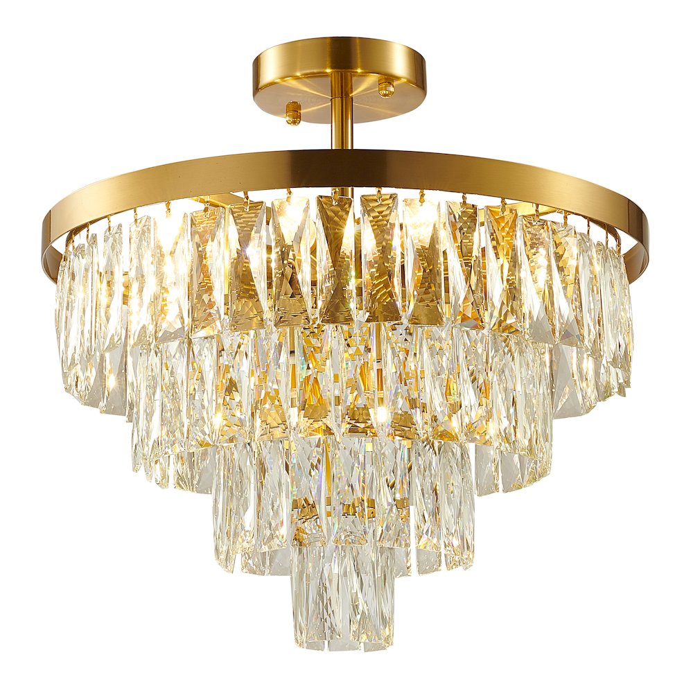 Semi Flush Mount in Gold Color