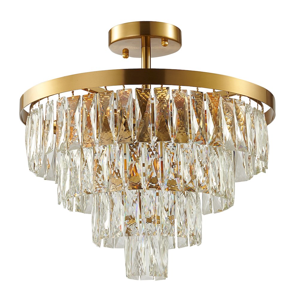 Semi Flush Mount in Gold Color