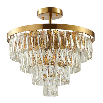 Semi Flush Mount in Gold Color