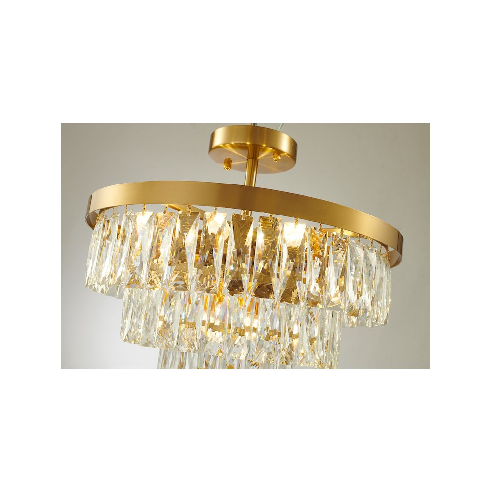 Semi Flush Mount in Gold Color