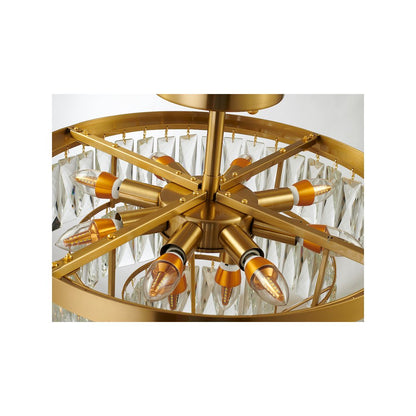 Semi Flush Mount in Gold Color