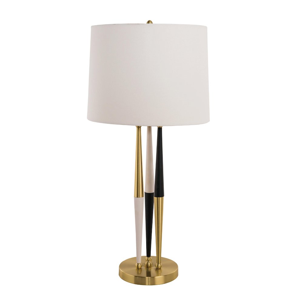 1-Light Multi-color Table Lamp With A Drum Shade