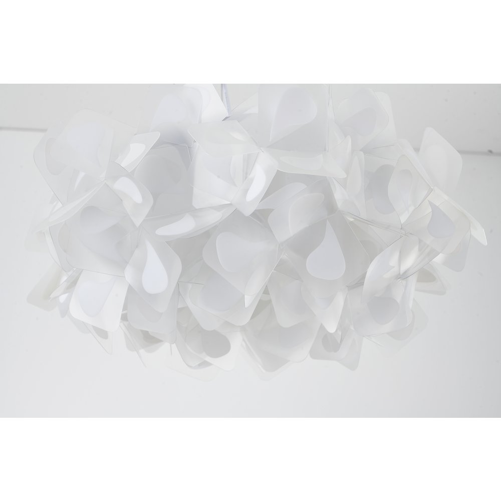 1-Light White Acrylic Cloud LED Chandelier