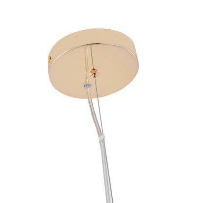 9-Light Brass Iron Chandelier With Aluminum Rods