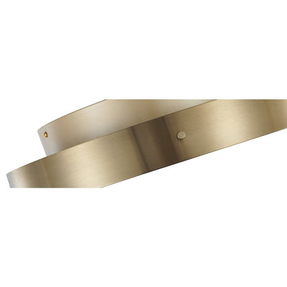 1-Light Brass LED Flush Mount With A Clear Acrylic Beaded Diffuser