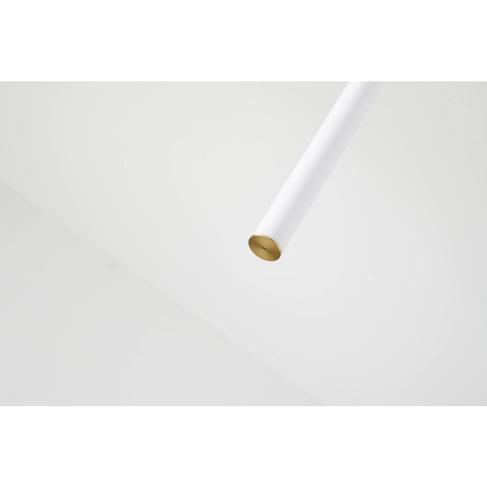 1-Light Gold LED Single Pendant With A White Acrylic Shade