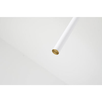 1-Light Gold LED Single Pendant With A White Acrylic Shade