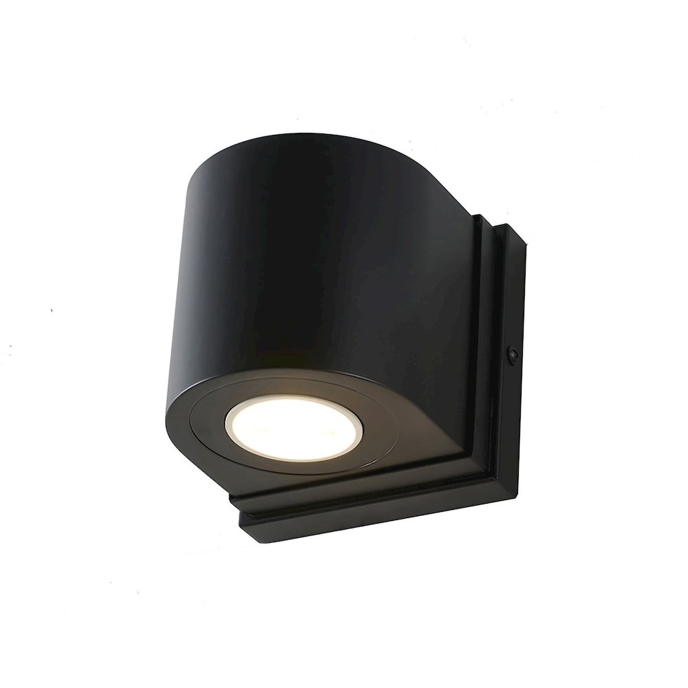 1-Light Satin Black Metal Wall Sconce