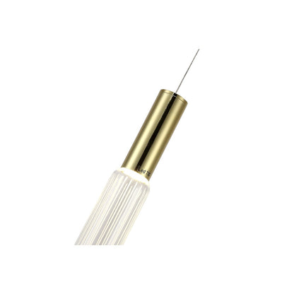 1-Light Gold LED Pendant With A Clear Glass Shade