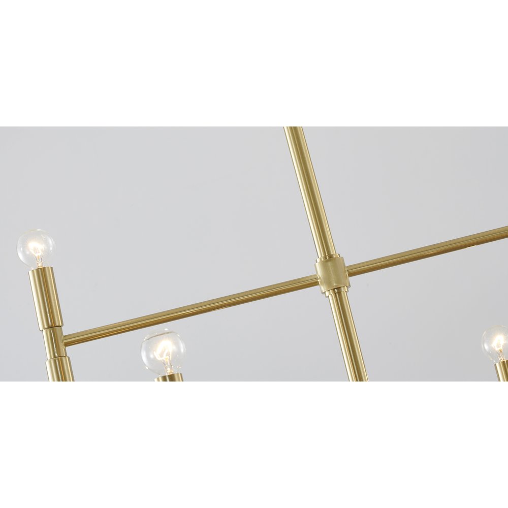6-Light 3-Tier Chandelier In a Satin Gold Finish