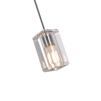 1-Light Chrome Single Pendant With A Clear Crystal Shade
