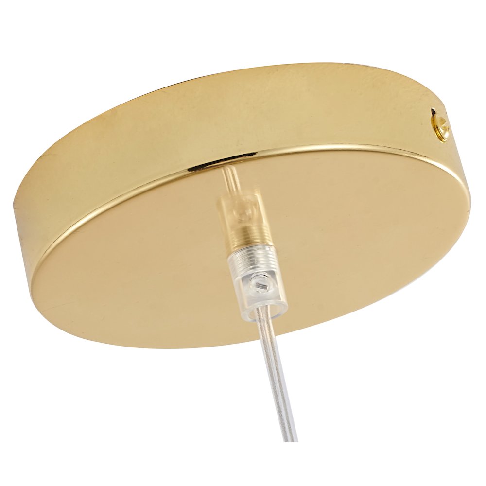 1-Light Gold Stainless Steel Sparkle Confetti Pendant