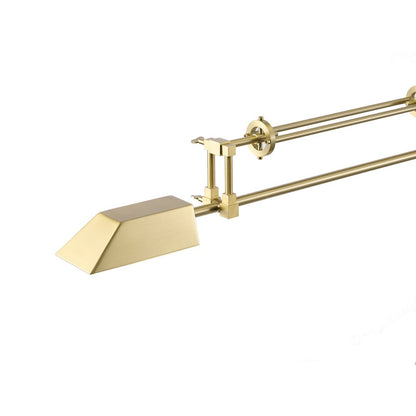 1-Light Brass Iron LED Table Lamp With A Shade And  A Black Alabaster Base